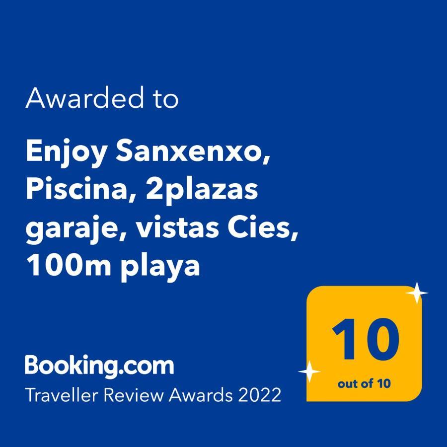 Apartamento Enjoy Sanxenxo,200M Playa, Balcon Vistas Cies, Piscina & Terraza Azotea,2 Plazas Garaje, 2 Banos, Muy Luminoso, Muy Tranquilo,Muy Equipado, Centrico Exterior foto